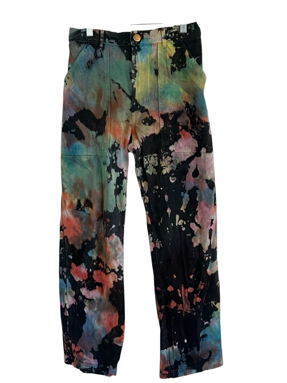 Big Bud Press Black Multicolor Tie-Dye Straight Leg Pants